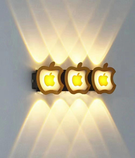 2W 4W 8W Lampada da parete impermeabile per esterni Villa Indoor 85-265V Lampada da parete esterna da giardino Cortile modello Apple Lampada decorativa