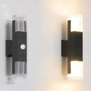 LED a doppia testa Sconce Light Square Outdoor Scale Corridoio Impermeabile Acrilico Creativo Applique da parete per esterni Cortile Balcone Sconce