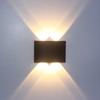 Illuminazione a conchiglia bianca nera nordica IP65 alluminio impermeabile per interni esterni interni scale comodino arredamento camera da letto lampada da parete a LED