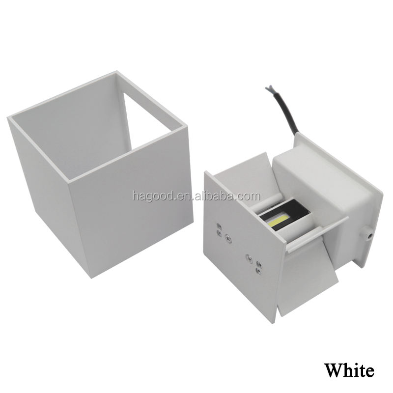 Moderna applique da parete a LED su e giù per l'illuminazione Cube Sconce Lamp Fixture Mount Outdoor Home Room Camera da letto Decorazione per l'illuminazione dell'hotel