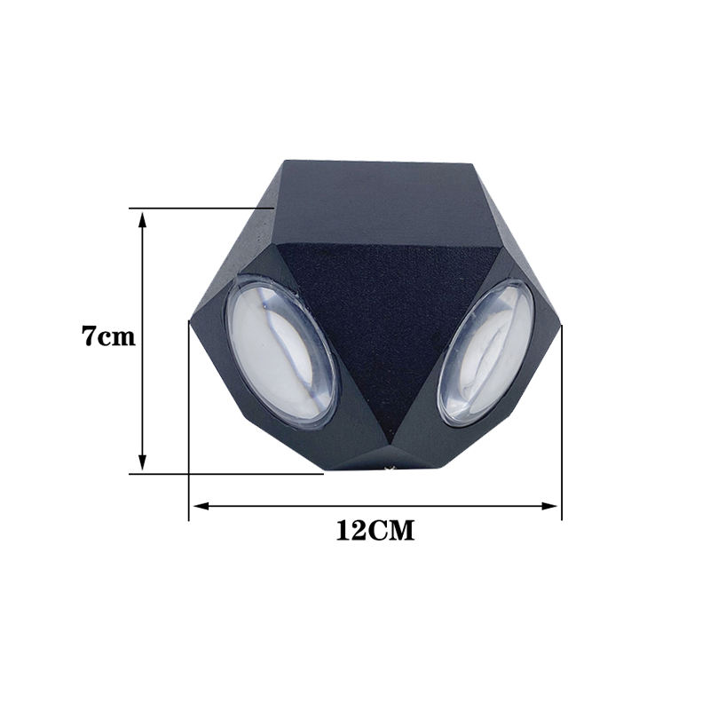 Lampada da parete 12W COB Chips Lampada decorativa da esterno impermeabile ad alta luminosità