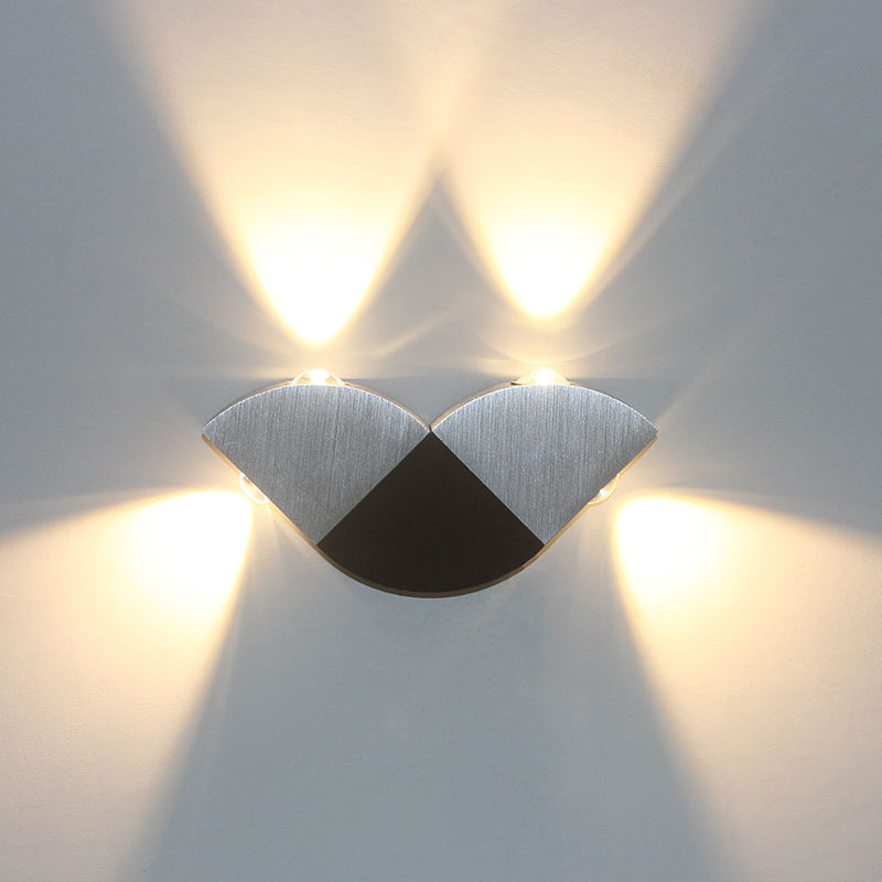 Lampada da parete a LED da 4W Applique Illuminazione colorata Lampada da parete per interni a parete per l'illuminazione domestica del soggiorno del bagno del soppalco 