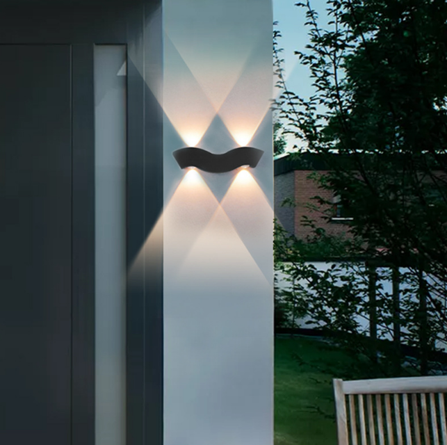 4W Hagood New Beard Lampada da parete Impermeabile IP65 Illuminazione per esterni Su e giù Moderna applique da parete a led