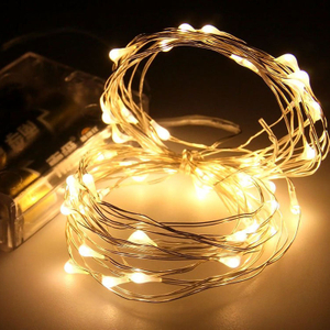 Ghirlanda LED da 2 m in filo di rame con lampada da fata per luci da esterno per feste in ghirlanda e decorazioni natalizie di Capodanno