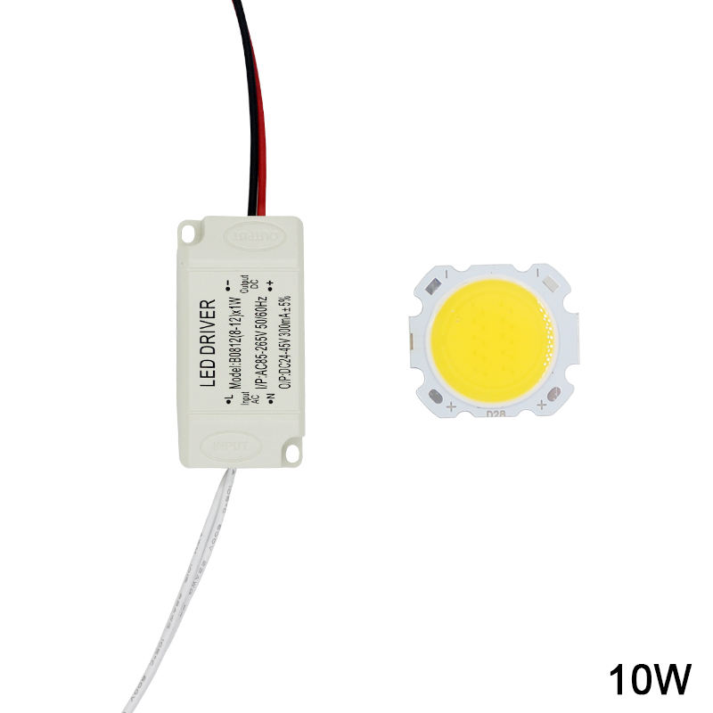 1 set 3W 5W 7W 10W 12W 15W 20W 25W 30W pannello chip led COB per lampada faretto a led + driver di alimentazione LED con guscio in plastica