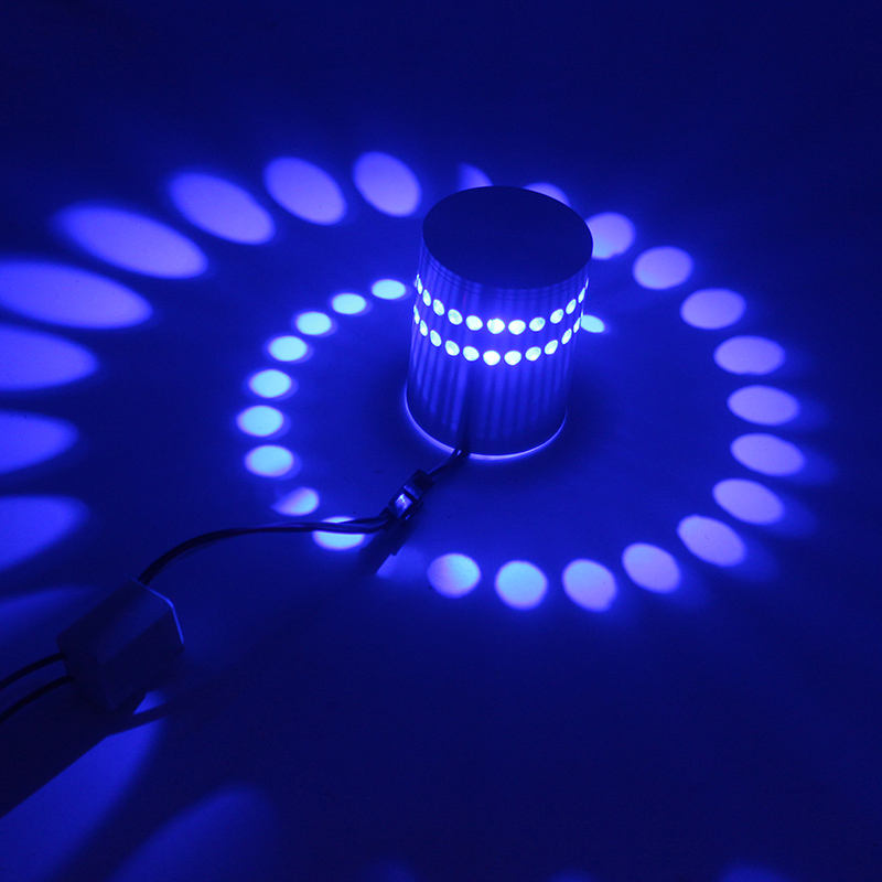 2023 moderna applique da parete a LED RGB con foro a spirale con telecomando a infrarossi per applique decorative