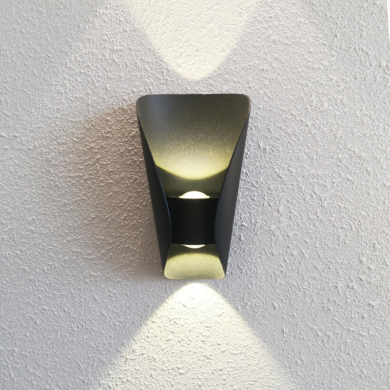 Lampada da parete per esterni impermeabile 6W 10W Sorgente LED su e giù Illuminazione Illuminazione da giardino per portico moderna e minimalista per interni