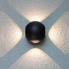 Lampada da parete rotonda impermeabile da 12W Lampada da parete per esterni illuminata su quattro lati Decorativa
