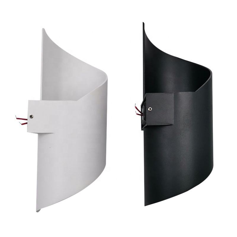12W Forma curva Facile installazione a parete Luce Ktv Villa Decorazione Cortile Balcone Piazza Porta Scale Lampade da parete