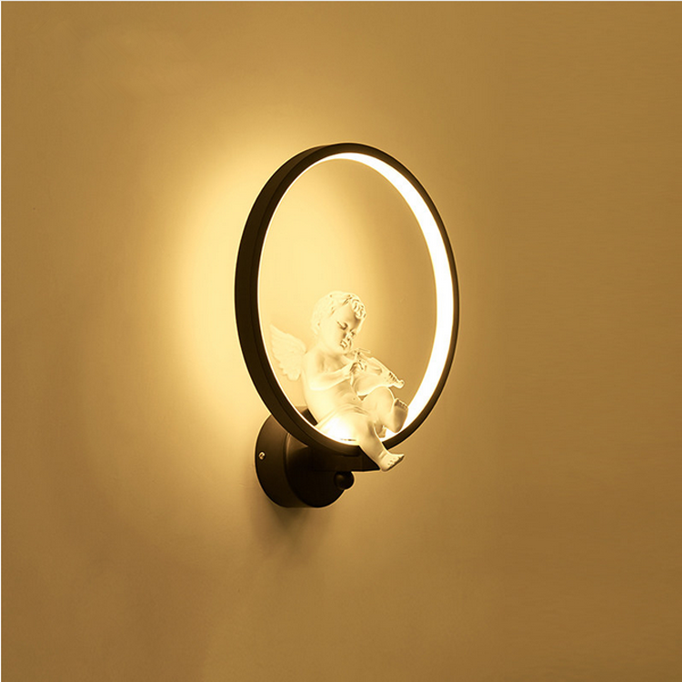Nuovo arrivo moderno led applique fantasia applique da parete arte anello luce montaggio a parete per luci hotel indoor