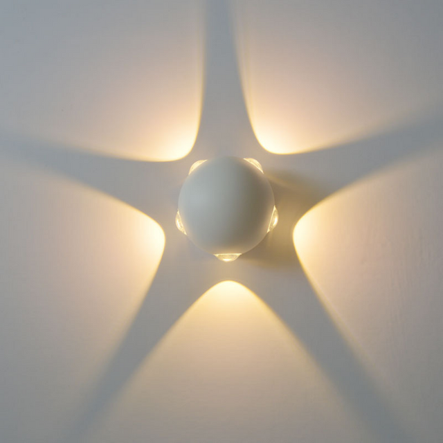 10W Lampada da parete per esterni a LED rotonda creativa Corridoio Lampada da parete luminosa a cinque lati