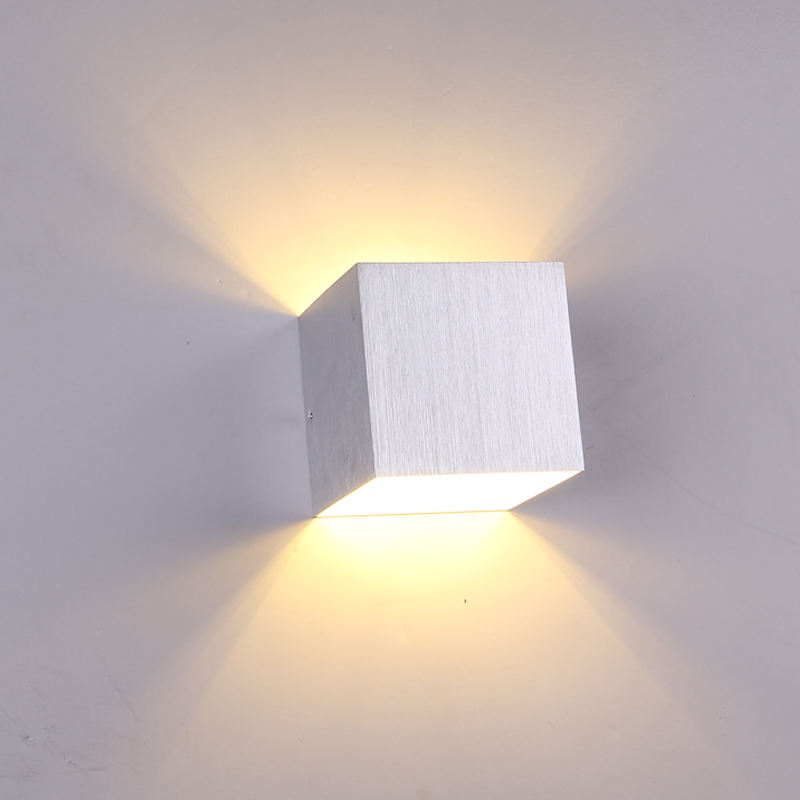 Lampada da parete a LED 3W AC85-265V Decorazione per interni Lampada da parete Applique Portico Alluminio incorporato per camera da letto Soggiorno Corridoio