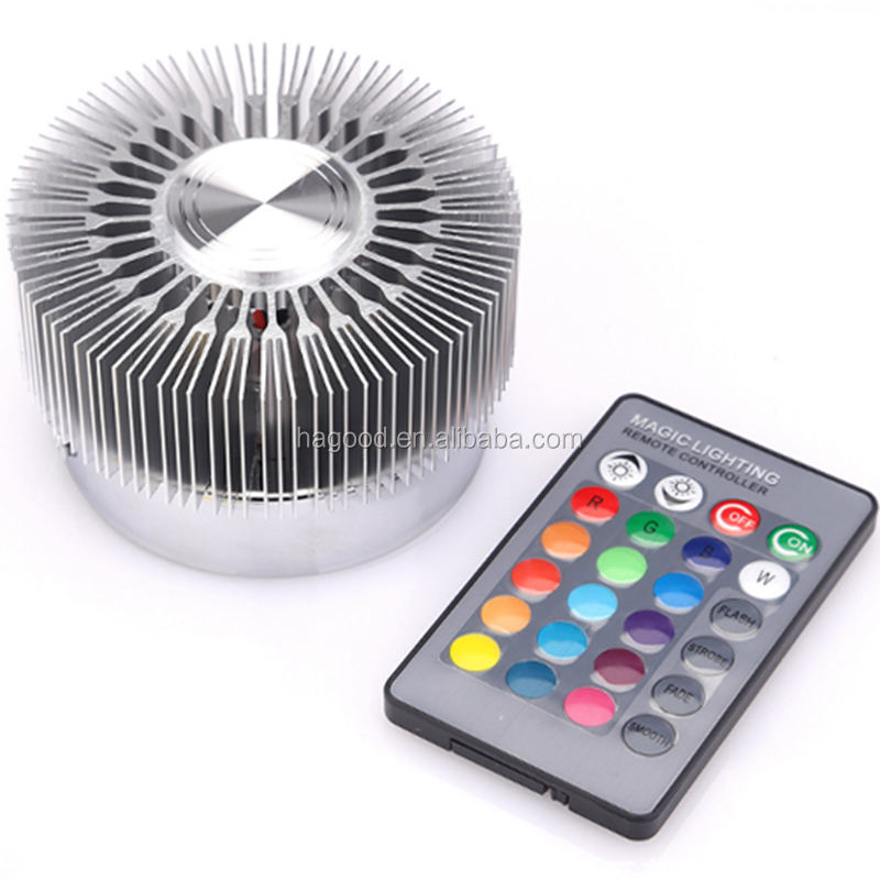Novità all'ingrosso Girasole Alluminio AC85-265V 3W RGB LED Applique da parete Apparecchi per KTV Bar Soffitto da parete Decorazione di Capodanno