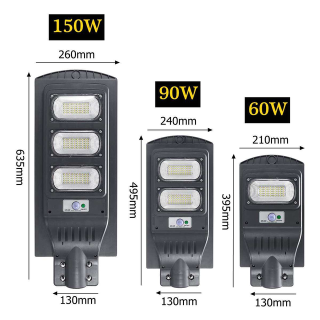 50-300W lampione solare lampada solare per interni lampade a energia solare lampada a energia solare lamparas solare integrato tutto in un lampione solare