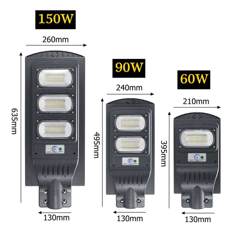 50-300W lampione solare lampada solare per interni lampade a energia solare lampada a energia solare lamparas solare integrato tutto in un lampione solare