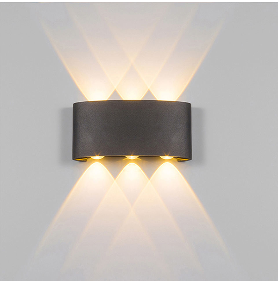 6W Up And Down Illuminazione per esterni Applique da parete Moderna impermeabile IP65 Up Down 10W Illuminazione per esterni Home Hotel AC 220V 110V