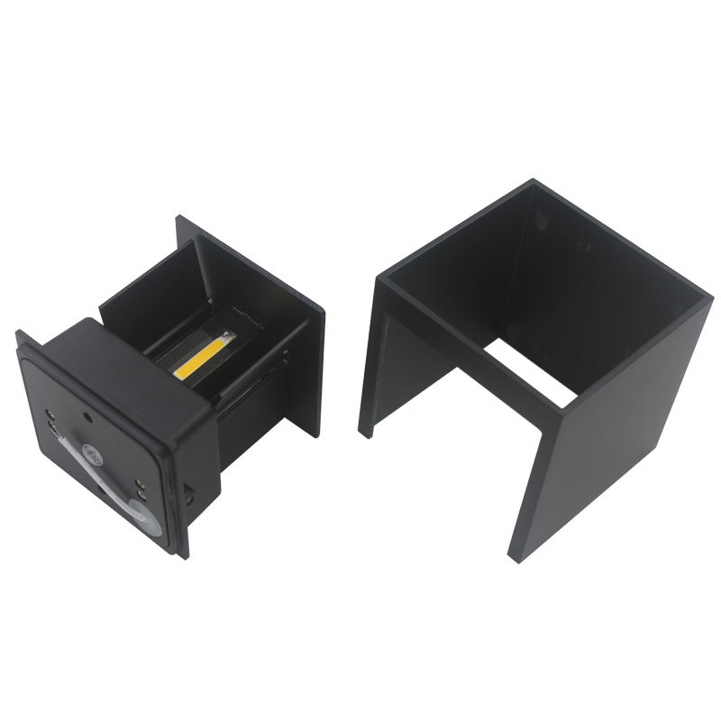 Regolabile IP65 impermeabile per interni ed esterni Cube Cob LED lampada da parete soggiorno camera da letto in alluminio su e giù per portico da giardino a led