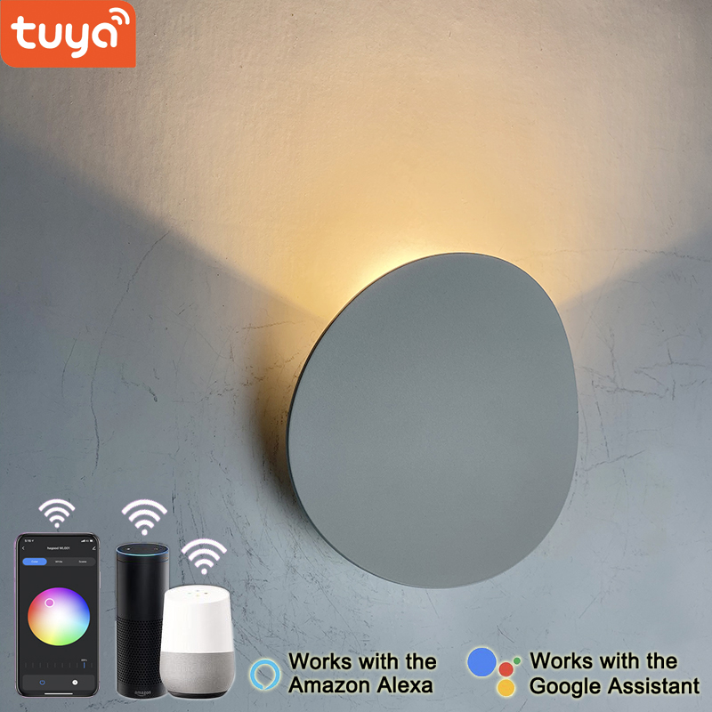 Lampada da parete 9W lampada intelligente lampada da parete per esterni a led applique Tuya controllo app lampada da parete per esterni impermeabile luce regolabile colore regolabile