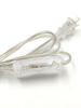 Spina filo trasparente 303 Interruttore E14 Corpo nudo Spina EU / EU / US Spina cavo lampada sale himalayano Portalampada sale himalayano