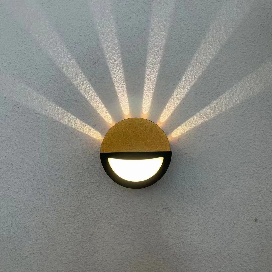 Lampada da parete a LED a forma di stella rotonda creativa Lampada da parete per interni Illuminazione sopra la lampada da parete da giardino sopra la lampada da parete da giardino sopra la lampada da parete da giardino