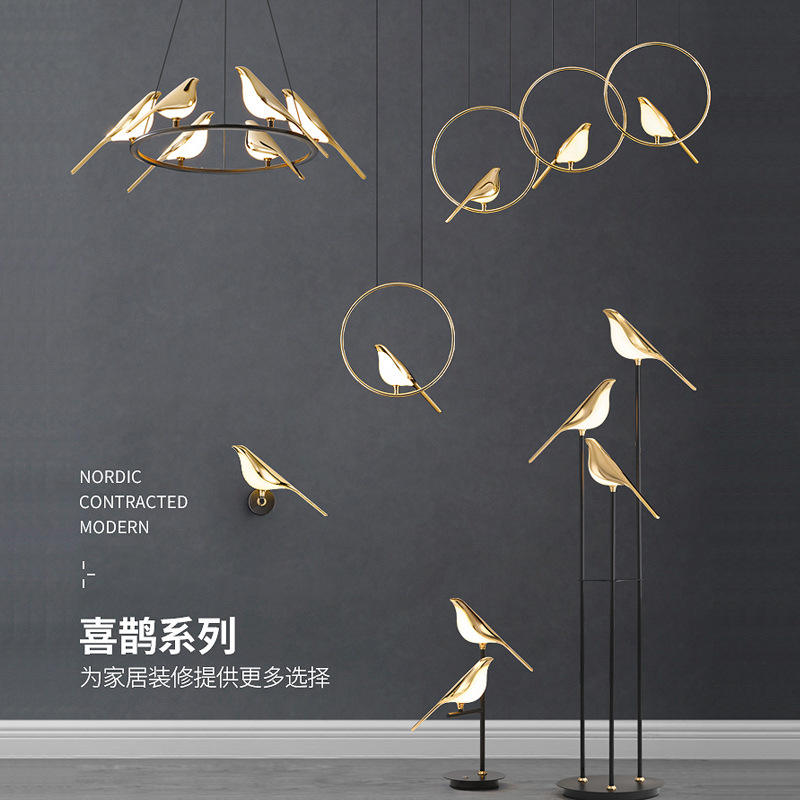 Hotelwandleuchte IP20 Lampada da parete a led per scale 3W Indoor Chip luminoso dorato Nachtlampje Applique Bird Nachttischlampe Unique Night