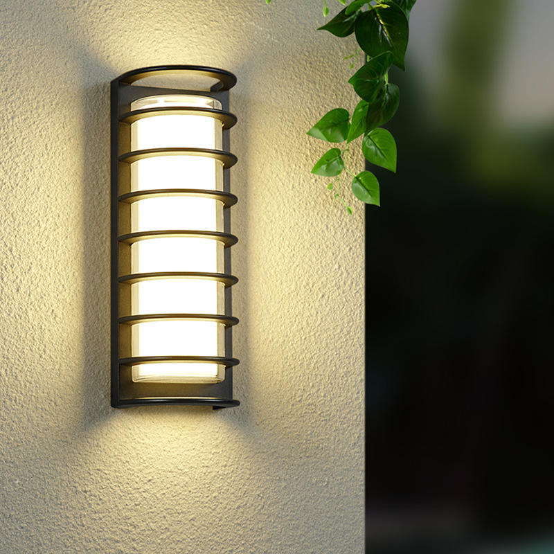 Applique da parete a LED in acrilico quadrato rotondo per esterni Lampada da parete esterna per cortile della villa Lampada da corridoio per corridoio Lampada da parete per balcone