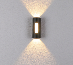 Nero Bianco Decorazione Applique Murale Quadrato Quadrato Arrotondato Su E Giù Luce Ip65 Impermeabile Accanto Lampada Da Parete A Led Cilindrico