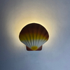 2023 Lampada da parete impermeabile per esterno a conchiglia RGB 5W in stile tropicale Applique da parete piccola per la decorazione del cortile del giardino
