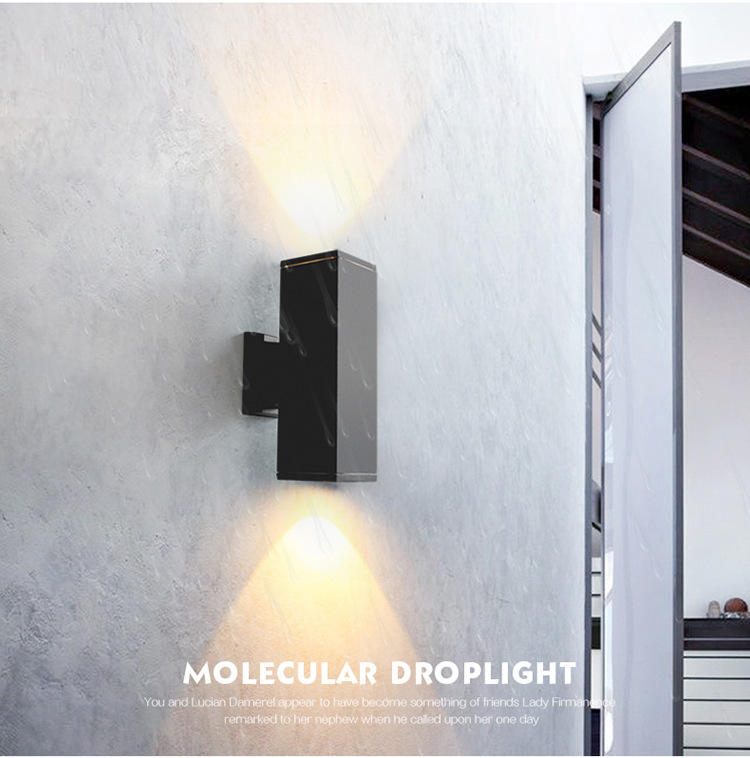 Lampada da parete personalizzata per applique moderna IP65 Lampada da esterno in alluminio impermeabile a LED su e giù per la parete Made in China
