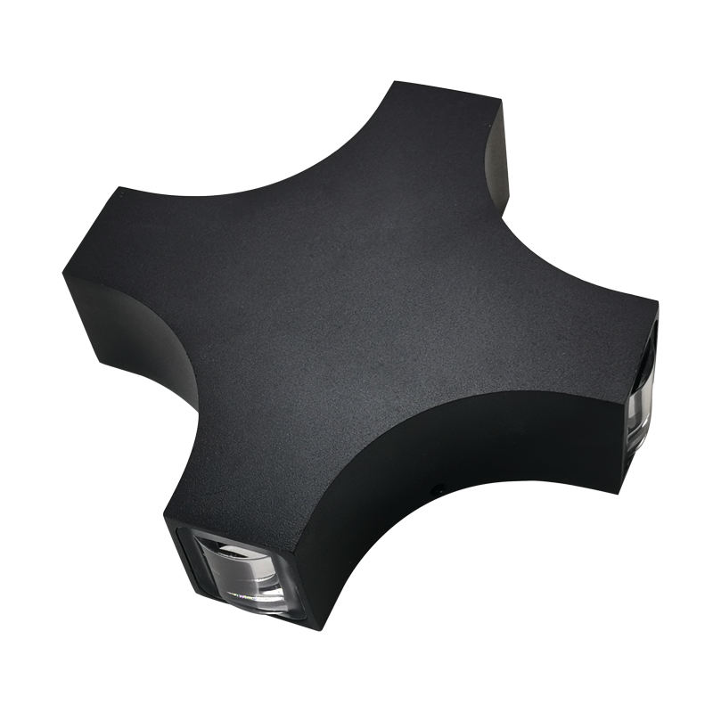Lampada da parete per esterni a LED IP65 impermeabile 12W Cross Star 4 Illuminazione laterale per la decorazione del giardino