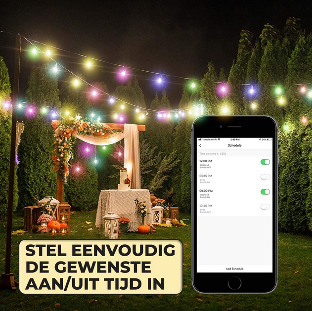 Illuminazione da giardino intelligente 15 m RGB illuminazione da giardino cavo di illuminazione per smart phone controllo vendite dirette del produttore di spine E27