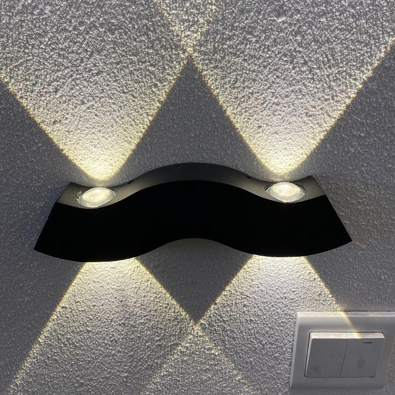 Lampada da parete decorativa a led con 4 barbe e luce notturna da esterno applique decorativa a led impermeabile