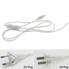 Cavo da 0,75 mm a 2 linee da 1,8 m On Off Cavo di alimentazione per lampada a LED con interruttore a pulsante Spina EU / US Commutazione luce trasparente