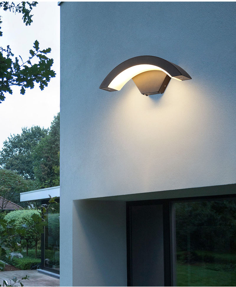 Lampada da giardino Sector 18W Lampada da parete per esterni impermeabile Illuminazione a LED Lampada da parete in alluminio
