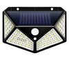 Lampada da parete solare 100LED cortile lampada solare a emissione di luce a quattro lati lampada da esterno impermeabile a induzione del corpo umano
