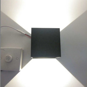 Nuova lampada a bacchetta a led dimmerabile Lampada da parete a cubo ip65 impermeabile per esterni 12w Lampade da parete a led moderne per giardino