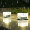 Luci solari colorate luce a forma di ghiaccio luce a led per esterni parete luminosa lampada per piastrelle solari lampada quadrata lampada decorativa a forma di ghiaccio lampada sepolta solare IP65 decorazione per esterni passo impermeabile