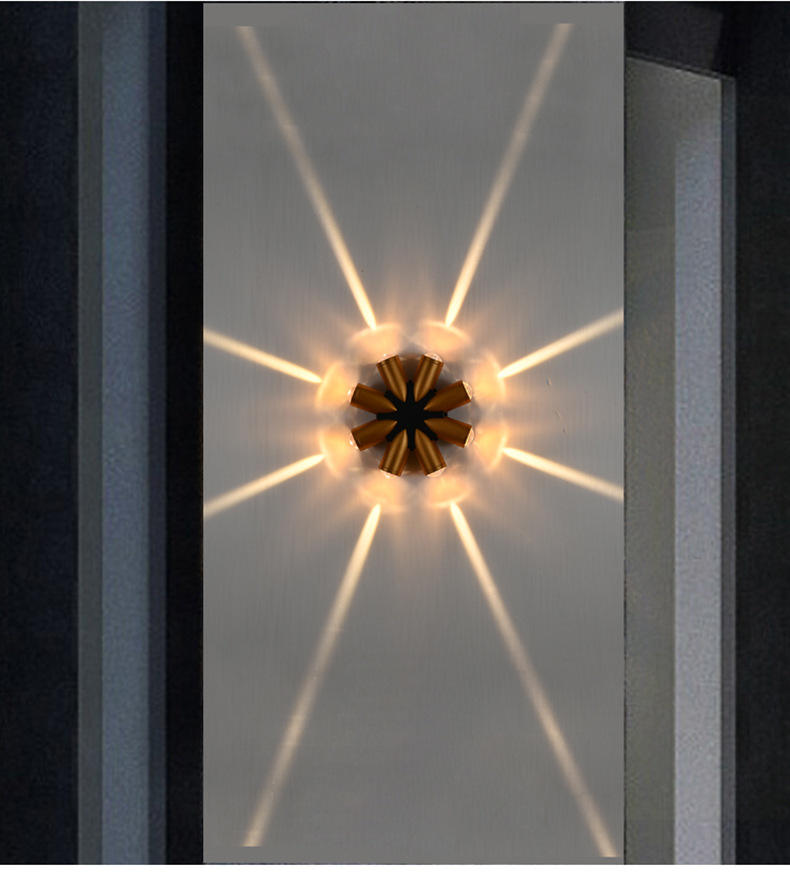 Lampada da parete impermeabile per esterni moderna semplice e creativa Lampade da cortile a LED Lampada da cancello Lampada da parete per balcone