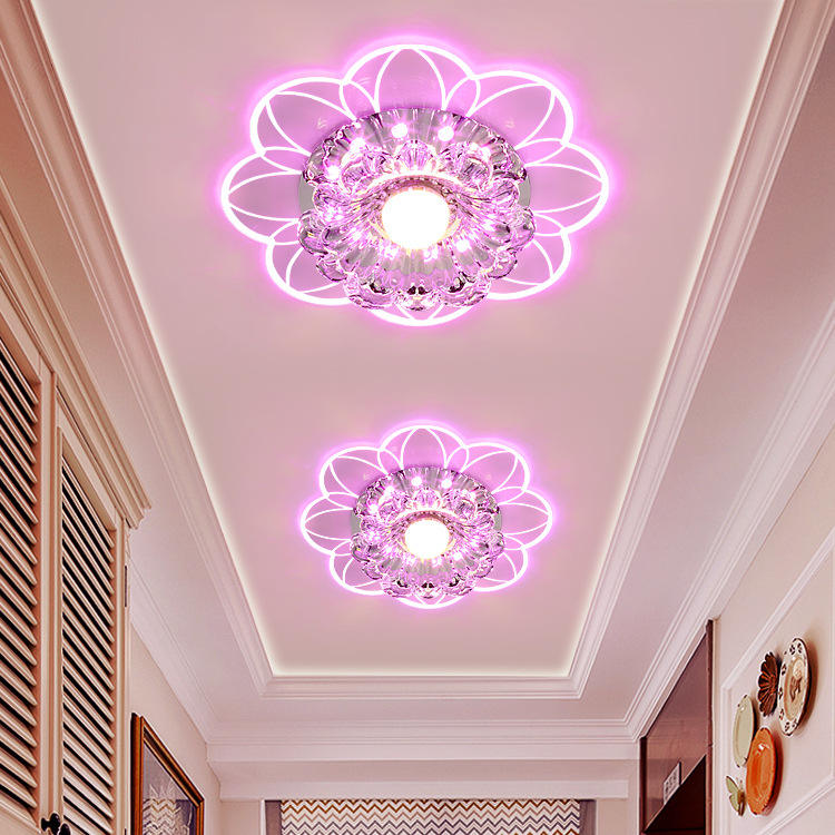Plafoniera in cristallo rosa Plafoniera in cristallo Plafoniere moderne per sala da pranzo Lampada da soffitto moderna di metà secolo Lampade per soggiorno Lampada da soffitto a soffitto