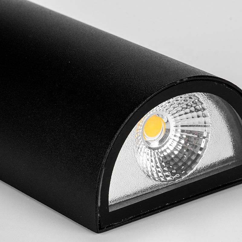 Alluminio COB Lampada da esterno 6W Impermeabile IP65 Lampada da parete Su e giù Portico Applique 85-265v Lampada da parete regolabile Cortile Portico