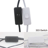 Cavo di alimentazione da 1,8 m Cavo con dimmer Interruttore ON OFF Clip in metallo E14 E27 Base per lampada Hanglamp Supporto per presa Cavo per Salt Rock liight