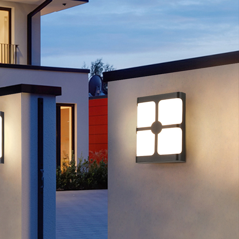 Applique da parete per esterni Lampada da corridoio da giardino a led semplice impermeabile Lampada da esterno per porta esterna Parete esterna Balcone Patio a prova di umidità