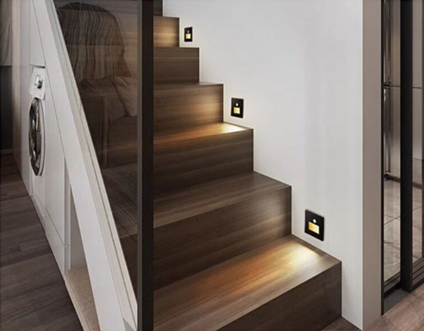Luce notturna a LED Tipo 86 lampada da terra con rilevamento della luce incorporata Lampada per scale a LED Lampada da palcoscenico per illuminazione notturna per directory di fabbrica notturna