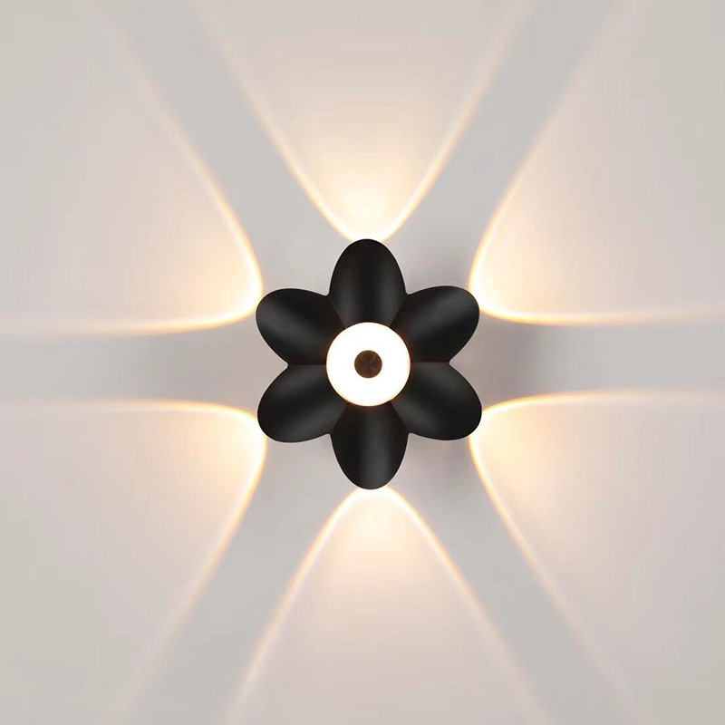 Applique da parete per esterni a LED Up Down Decorazione da parete luminosa Faretto Lotus Villa Corridor Balcone Corridoio Sfondo applique da parete