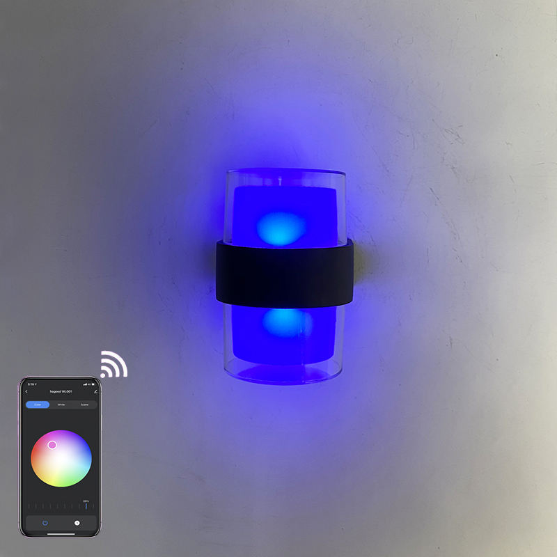 2023 lampada da parete intelligente Lampada da parete intelligente a LED IP65 impermeabile colorata alla moda lampada da parete decorativa Tuya