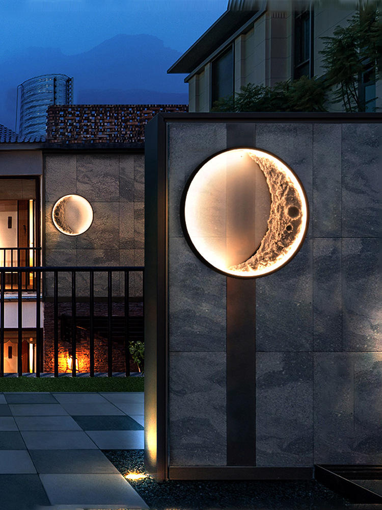 Applique da parete moderna per la casa Soggiorno al coperto Camera da letto Corridoio Hotel Art Murale Illuminazione Universo Lampada da parete a Led Moon montata a parete