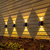 Lampada da parete a energia solare da giardino per esterni, decorazione da giardino, impermeabile su giù, a induzione, a rondella, applique Extrior altamente efficiente