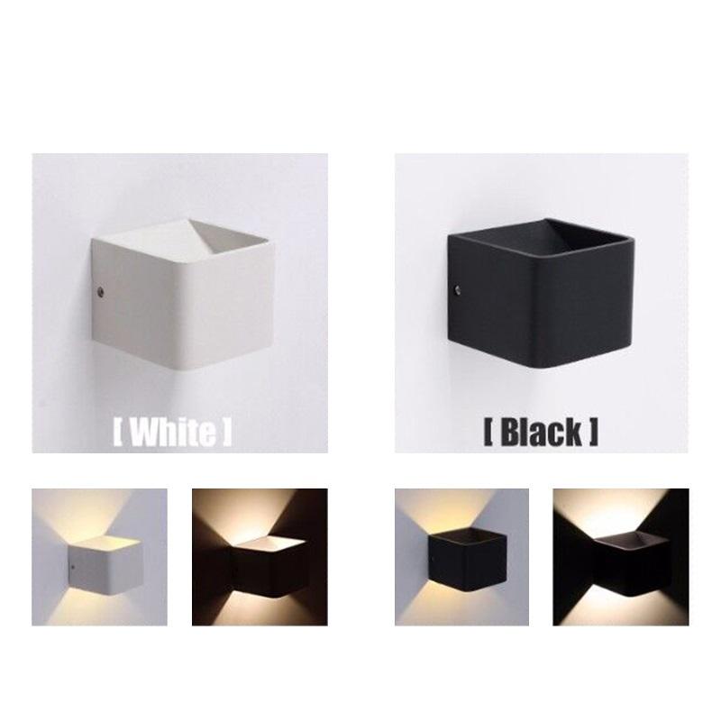 3w 5w Lampada da parete quadrata Illuminazione a led per interni Illuminazione per interni a led Cubo di ceramica Lampada da parete per interni Lampada da parete piccola quadrata Lampada da parete unica Decorazione per interni dell'hotel Buona qualità 