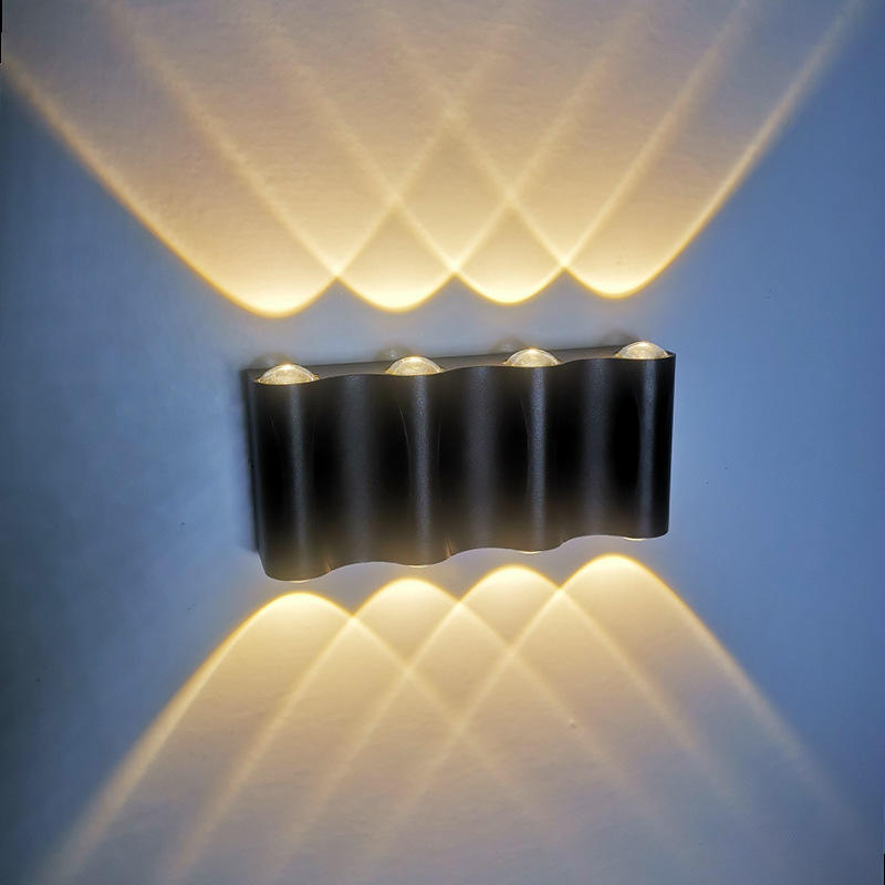 Lampada da parete a led in alluminio da esterno IP65 impermeabile Up Down applique da parete casa scala camera da letto comodino corridoio 4/6/8W 2 anni di garanzia