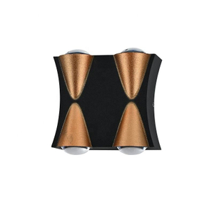 Lampada da parete a LED impermeabile da 4/6W Lampada da parete in alluminio per esterni per interni Accessori per la decorazione della luce del portico da giardino a LED montati su superficie